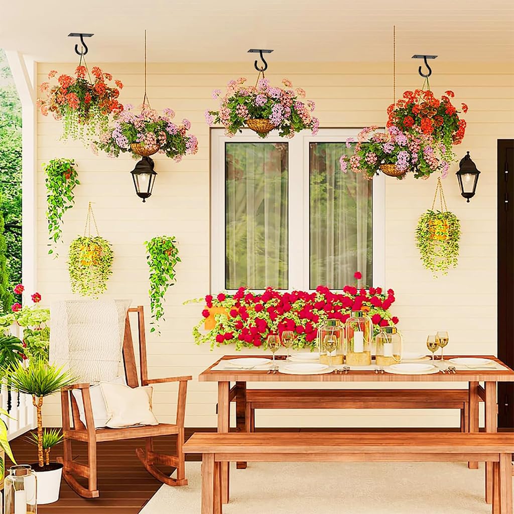 HASTHIP 2Pcs Ceiling Hooks Wall Hooks for Hanging Planters Screw Fixed Metal Hanging Hooks Gardening Hanging Planters Hooks Utility Ceiling Hooks for Gardening Decoration HASTHIP 2Pcs Ceiling Hooks Wall Hooks for Hanging Planters Screw Fixed Metal Hanging Hooks Gardening Hanging Planters Hooks Utility Ceiling Hooks for Gardening Decoration